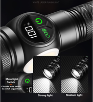 Lampe torche LED COB rechargeable en aluminium, 2000 lumens, 30W, avec indicateur de batterie 26650, longue portée, lumière puissante, magnétique et zoomable