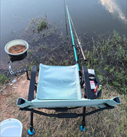Chaise de pêche pliable tout-terrain, réglable en hauteur et portable, siège d'extérieur inclinable