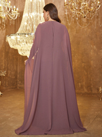 Robe de soirée maxi élégante pour femmes grandes tailles, col cœur, manches cape, sequins, patchwork, mousseline de soie, coupe ajustée, avec long châle
