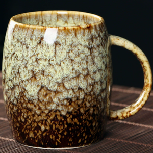 Taza de Cerámica Ecológica Retro Europea Personalizada al por Mayor, Taza de <span class=keywords><strong>Café</strong></span> Colorida con Asa, Taza de Gran Capacidad para Oficina - Product Image 6