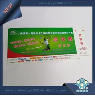 Livret de coupons de billets de sécurité à impression invisible UV à la mode