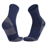 Chaussettes de randonnée et de ski en laine mérinos respirante et performante - Épaisses, chaudes, absorbant la transpiration, avec logo imprimé