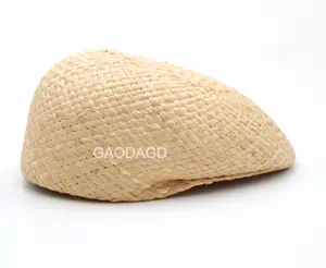 DS Wholesale Fashion Design Hand-made Raffia Straw Beret Hat Sun Hat