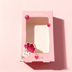 Boîtes <span class=keywords><strong>en</strong></span> papier mignonnes roses Emballage de carte blanche pour petits jouets Accessoires cadeaux Idéal pour les magasins de détail et les commandes <span class=keywords><strong>en</strong></span> <span class=keywords><strong>ligne</strong></span> - Product Image 2