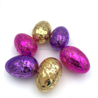 Œufs de Pâques en plastique écologiques personnalisés avec motif floral et style imitation antique, ouvrables