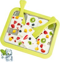 Machine à glace roulée instantanée écologique à prix d'usine, en acier inoxydable 304, compatible lave-vaisselle, pour sorbet et crème glacée DIY