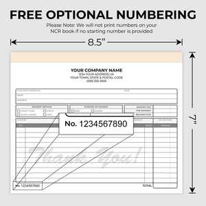 Carnet de commandes 8,5x11 sans carbone NCR avec couverture enveloppante en manille <span class=keywords><strong>et</strong></span> support en carton brun épais, note de livraison - Product Image 6