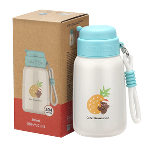 Portable <span class=keywords><strong>300ML</strong></span> sans BPA gobelet en acier inoxydable mignon bouteille d'<span class=keywords><strong>eau</strong></span> pour les enfants école voyage activités de plein air chaud thermique - Product Image 1
