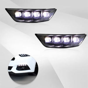 <span class=keywords><strong>Feux</strong></span> <span class=keywords><strong>de</strong></span> <span class=keywords><strong>jour</strong></span> pour Ford <span class=keywords><strong>Mustang</strong></span> 2015 <span class=keywords><strong>2016</strong></span> 2017 avec clignotants jaunes DRL Brouillard pare-chocs avant - Product Image 1