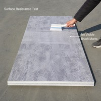 Panel Dinding SPC Bebas Timbal Tekstur Kaya Tahan Air Ramah Lingkungan Pelapis Dinding Interior Modern Ruang Bawah Tanah Sekolah