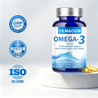 Gélules d'huile de poisson Oméga-3 ODM avec EPA DHA, vente en gros, en vrac, marque privée, complément alimentaire