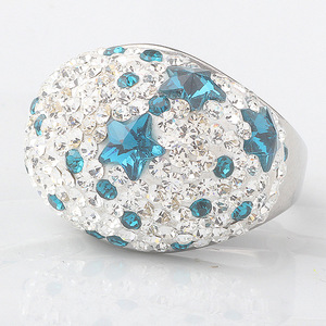 Anillo de Estrella Estilo Europeo de 18MM con Incrustaciones de Cristal Azul, Joyería de Moda Unisex, Regalo - Product Image 2