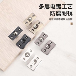 Loquet de porte en laiton à ressort, réglable, pour porte en bois, positionnement dissimulé, avec perle supérieure en acier inoxydable - Product Image 4