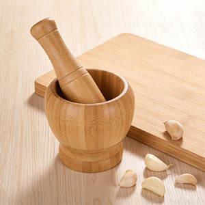 <span class=keywords><strong>Mortero</strong></span> y Pilón de Bambú al por Mayor de Fábrica, Tamaño Personalizado - Ideal para Moler Ajo, Romero y Pimienta (Venta al por Mayor B2B) - Product Image 3