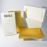 Boîte de rangement pour pinceaux de maquillage de haute qualité avec logo personnalisé, logo en relief, laminage mat, emballage en papier pour ensemble de pinceaux cosmétiques
