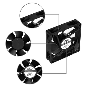 Ventilateur axial haute performance 50,6 CFM 80 mm 8025, ventilateur CC sans balais 12/24 V 3000 tr/min avec roulement à billes PBT pour onduleurs solaires et recharge de véhicules électriques - Product Image 3