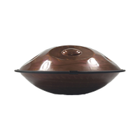 Raysen Hand Drum 10 Notes D Kurd Stainless Steel Gold/Bronze 53cm Single Layer Beginner Adult Percussion Sound Healing Handpan