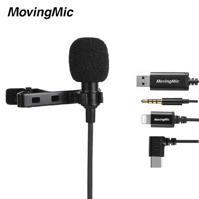 Factory Wholesale Mini Lapel Clip on Microphone for Type C Usb 3.5mm Phone