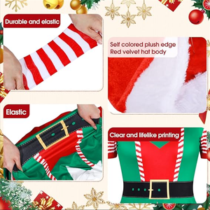 Costume <span class=keywords><strong>da</strong></span> Babbo <span class=keywords><strong>Natale</strong></span> per <span class=keywords><strong>Donna</strong></span> Adulta Nuova Moda per Feste e Spettacoli Materiale in Poliestere di Alta Qualità - Product Image 5