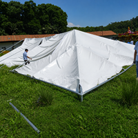 Carpa de Jardín para Eventos y Fiestas al Aire Libre de 15x20m, Estructura de Acero Galvanizado, Cubierta de PVC, Ventanas Arqueadas, Ideal para Bodas