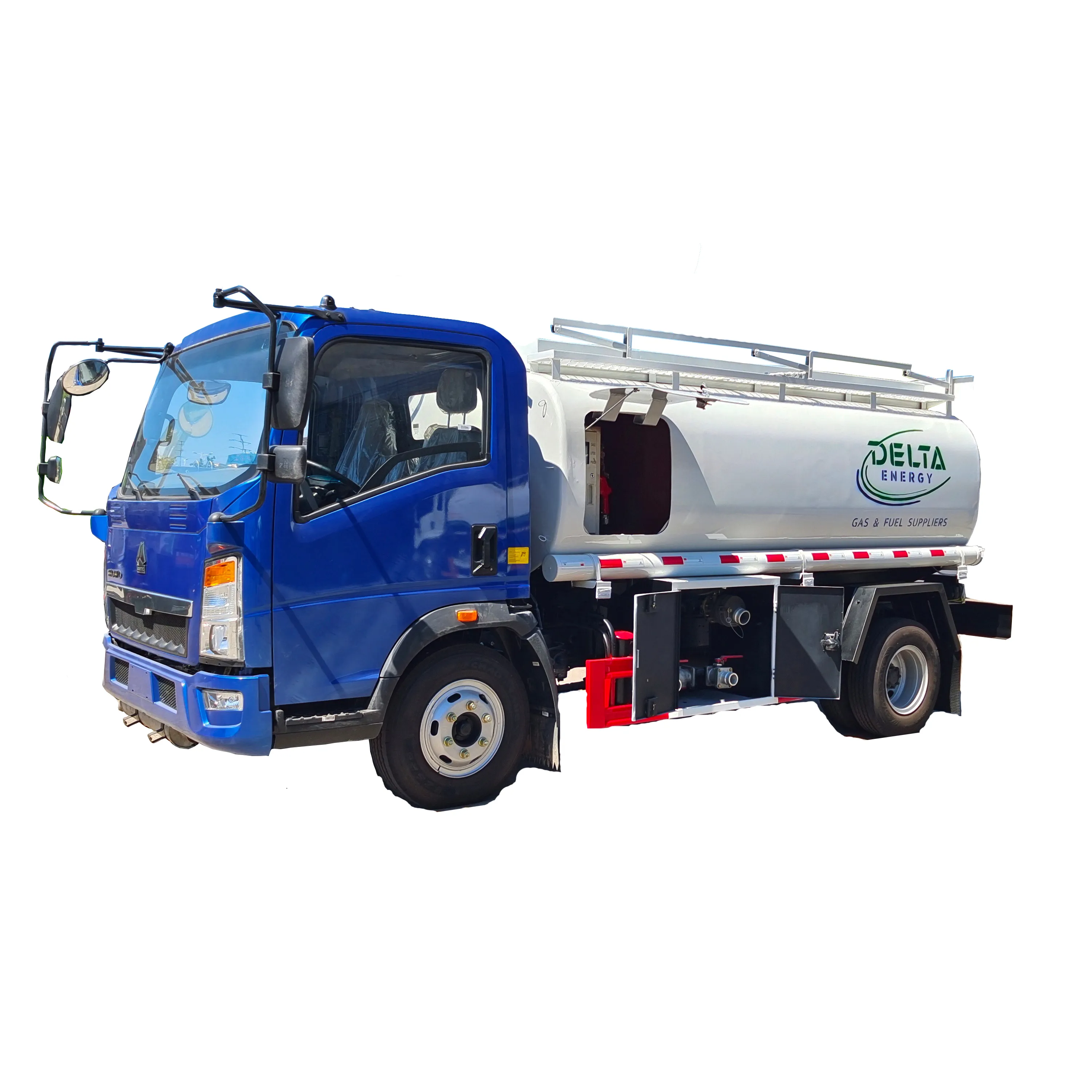 Sinotruck howo דלק משאית 5000 ליטר 5 טונות שמן מכלית משאית עם מתקן לסודאן