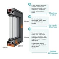 Fenêtre à battant Sayyas moderne de luxe en PVC/UPVC revêtu d'aluminium, insonorisée et écoénergétique, pour cuisine et hôtel