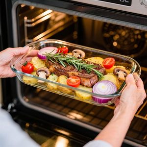 Plats et moules de cuisson rectangulaires en <span class=keywords><strong>verre</strong></span> pour micro-ondes, 1L, 1.6L, 2.2L, 3L, vente en gros - Product Image 6