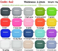 Étui en silicone pour écouteurs sans fil Bluetooth Apple AirPods 3ème génération, anti-chute, sac de rangement, modèle épais 4A2, fabriqué en Chine