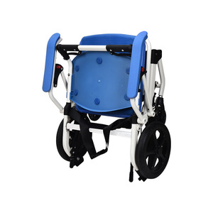 Wei Yikang Wheeled <b>Commode</b> <b>Chair</b> Royal Blue Foldable Portable Toilet Seat For Elderly Bathroom Safety Equipment - Product Image 2