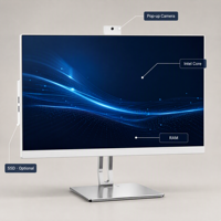 Computadora de Escritorio Todo en Uno con Pantalla LCD IPS FHD de 21.5/23.8/27 Pulgadas, Procesador Core I5/i7, RAM DDR4, Almacenamiento SSD+DDR, para Juegos y Oficina, con Teclado y Ratón