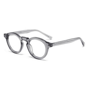 ファッション男性女性用ラウンド眼鏡フレームアンチブルーライト眼鏡光学小型眼鏡ビンテージ読書眼鏡TR90 - Product Image 3