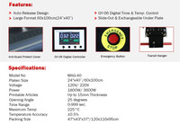 Machine de presse à chaud à ouverture automatique par sublimation grand format Microtec MAG 60x80cm 80x100cm avec lit de presse coulissant