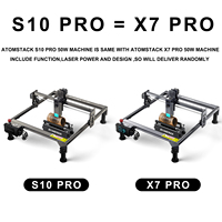ATOMSTACK-machine à graver S10 X7 Pro, avec double Laser, 50w, avec Module rotatif à axe Y, boîte pour objets cylindrique,