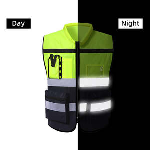 سترة عمل عاكسة مخصصة بشعار أمني للجيولوجيين، ملابس متعددة الجيوب خفيفة الوزن للرجال - Product Image 5