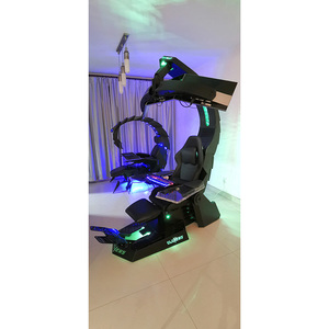 Welly — chaise licorne Rgb, utilisable au dos, plusieurs couleurs, avec chaleur et massage, pour ordinateur de bureau, avec 3 écrans - Product Image 1