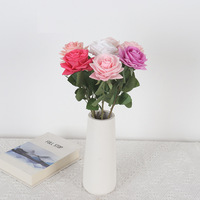 Roses artificielles en soie hydratantes au toucher doux, best-seller pour la décoration intérieure de la maison/l'hôtel, fleurs de mariage transfrontalières
