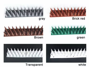 Pointes <span class=keywords><strong>anti</strong></span>-oiseaux en plastique réutilisables pour l'extérieur, <span class=keywords><strong>anti</strong></span> chat, <span class=keywords><strong>anti</strong></span>-pigeon, pour clôture, mur et toit - Product Image 5
