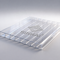 Plaques de polycarbonate creuses de 5 mm à prix abordable, revêtement anti-UV, flexibles, écologiques, pour toiture résidentielle extérieure