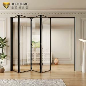 ประตูกระจกพับได้พร้อมโครงอะลูมิเนียมบางเฉียบสำหรับห้องน้ำอพาร์ทเมนต์ขนาดเล็กและการออกแบบตกแต่งภายในสไตล์เรโทร - Product Image 1