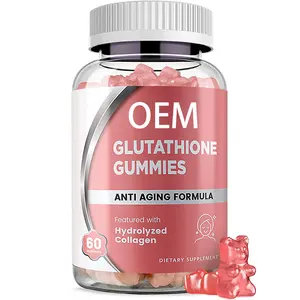 Private Label Glutathion Collageen Supplementen Glutathion Huid Whitening Gummies Voor Volwassenen Natuurlijke Huidverzorging Biologisch