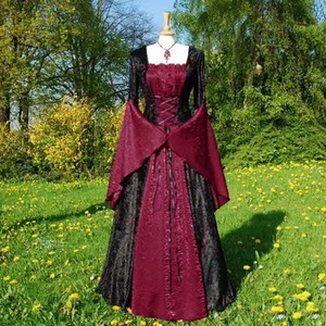 Robe de cour vintage Cosplay Reine du <span class=keywords><strong>Moyen</strong></span> Âge Halloween Robe de fête de carnaval pour adultes Robe de luxe rétro - Product Image 6
