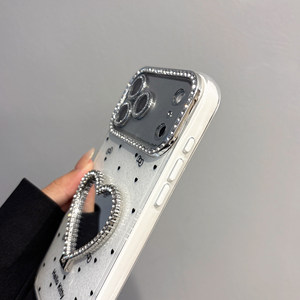 Funda para <span class=keywords><strong>iPhone</strong></span> 17 Pro Max, 16, 15, 14, <span class=keywords><strong>13</strong></span> con Diseño de Lazo y Puntos, Linda y Moderna, con Soporte de Corazón - Product Image 6