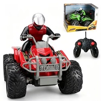Quad RC à l'échelle 1:8 avec pneus en caoutchouc, phares LED, télécommande 4 canaux, prêt à rouler pour la course sur route et la plage, à partir de 2 ans