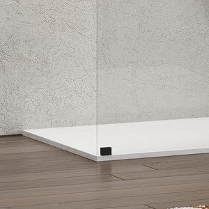 Kamalu KW4000B Moderna Cabina Doccia Angolare Walk-In 80x150 con Vetro 8mm, Profilo Nero, Piatto Rettangolare e Porta a Battente per Bagno - Product Image 4