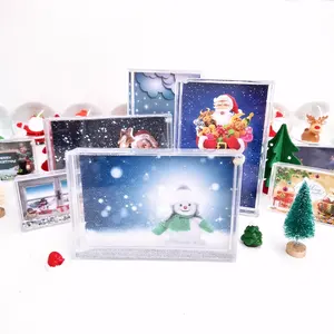 6x4 Zoll Acryl Foto rahmen Set Weihnachts geschenk Idee mit Glitter Kunststoff Bilderrahmen für Fotos