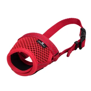 Wholesale dog mouth muzzle soft basket with adjustable strap pet muzzle basket dog muzzles breathable suit for dog