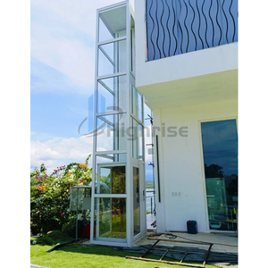 CE 1-6 Floors Residential <strong>Elevator</strong> Hydraulic Passenger Home Lift Glass Cabin Domestic <strong>Elevator</strong> for House Outdoor - Product Image 2