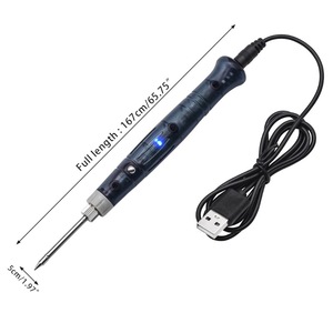 TOPEAST <span class=keywords><strong>Fer</strong></span> <span class=keywords><strong>à</strong></span> <span class=keywords><strong>souder</strong></span> USB rechargeable format de poche, portable, type stylo, 5V 8W, <span class=keywords><strong>mini</strong></span> pointe, prise en main crayon, interrupteur <span class=keywords><strong>à</strong></span> bouton - Product Image 6