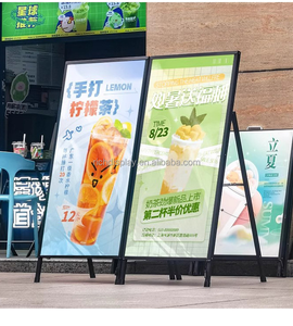 Boîte à lumière LED personnalisable Offre Spéciale, cadre rectangulaire 60x90cm pour la publicité extérieure pour restaurant, cinéma et usage public - Product Image 4