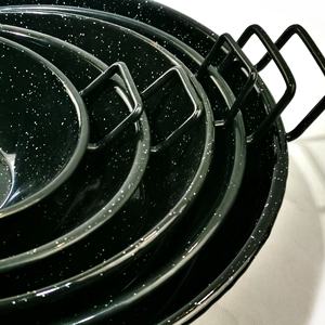 Sartén antiadherente para <span class=keywords><strong>Pasta</strong></span> de mariscos, de 11 pulgadas paellera española de acero al carbono, con doble mango - Product Image 5